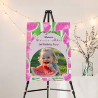One in Melon Birthday Watermelon Welcome Foam Board