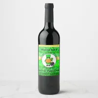Happy St Patrick's Day To You | Cute Leprechaun   Wine Label