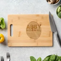 Abnormal Abby Normal Warped Spiral Crazy Wood Engraved Cutting Board