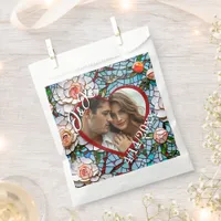 Mosaic Stained Glass and Tile Wedding Personalized Favor Bag
