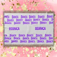 Personalized Girl Name in Purple | Throw Blanket