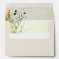 Elegant Boho Wildflower Botanical Garden Wedding Envelope