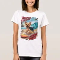 Wave Rider Yorkshire Terrier Surfing Pup T-Shirt