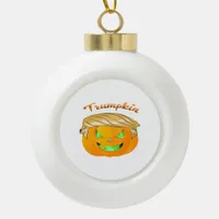 Trumpkin Classic – Sloth in a MAGA Hat Ceramic Ball Christmas Ornament