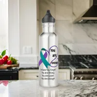 "You Are Enough" Healing Hope Minimalist Quote Stainless Steel Water Bottle