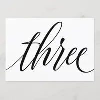 Wedding Table Numbers - Luxe Typography - Black 3