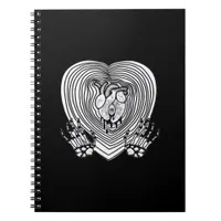 Crying Heart Classic - Skeleton Hands Heart Notebook