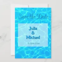  Azure Turquoise Bleu Water Reflection Minimalism Save The Date