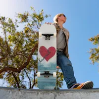 Customizable Pastoral Red Heart Skateboard