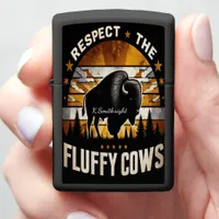 Respect the Fluff: A Bison's Plea Zippo Lighter