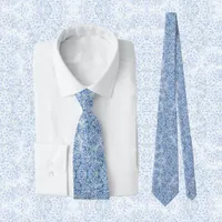 Gorgeous blue hydrangeas - floral pattern  neck tie