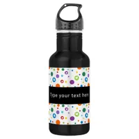 dot heart Rainbow Colors  | Cute Back to School Stainless Steel Water Bottle