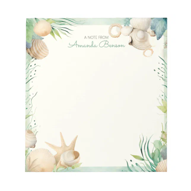 Watercolor Nautical Tropical Maritime Nature Notepad