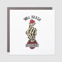 Skeleton Heart Till Death Do Us Part Car Magnet