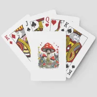 Cottagecore Aesthetic Mushroom Goblincore Minimal  Poker Cards