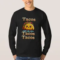 Kawaii Cartoon Tacos  T-Shirt