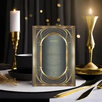 Glam Art Deco Wedding Menu ID1033