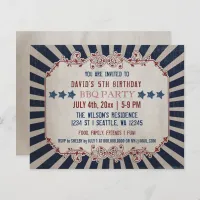 Budget Vintage Memorial Day Birthday Invitation