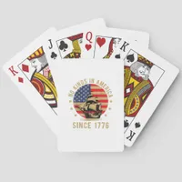 No Kings In America Since 1776 US Flag Patriotic  Poker Cards