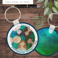 International Women's Day with Diverse Characters  Keychain