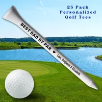 Best DAD By Par Father's Day Personalized Names Golf Tees