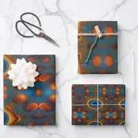 Vortex of Colors: Abstract Dance of Oil and Water Wrapping Paper Sheets