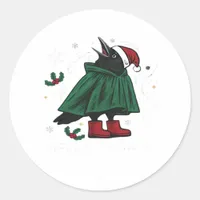 Merry F Caw F Funny Graphic Style Classic Round Sticker