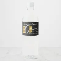 Mob Wife & Cocktails Black Bach Bachelorette Party Water Bottle Label