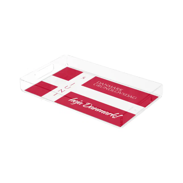 Danmark Grundlovsdag Danish National Day Flag Acrylic Tray