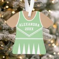 Personalized Mint Green Cheerleader Uniform Ornament