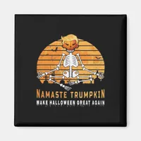 Namaste Trumpkin Make Halloween Great Again Medita Magnet