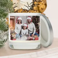 Family Holiday Photo Scented Candle