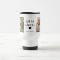 Modern Collage Photo Love You Grandpa Travel Mug