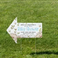 Bumblebee Drive By Baby Blue Shower Arrow Sign
