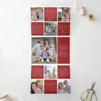 Family Year in Review Photos Tri-Fold Holiday Card