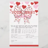 A Little Sweetheart Baby Prediction Game card Flyer