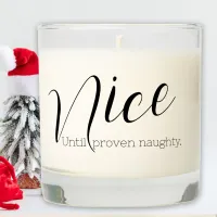 Modern, Minimalist, Black & White Christmas Scented Candle