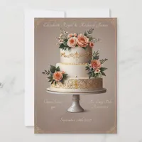 A Day to Remember Wedding Cake Wedding  Invitation