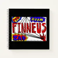 Boy's Name Finneus Spider Super Powers Notebook