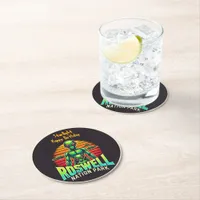 Experience Roswell’s Cosmic Adventure Park! Round Paper Coaster