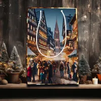 People at Strasbourg, France Christmas Market Medium Gift Bag