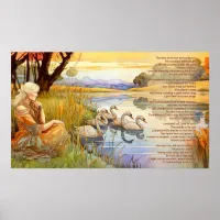 The Wild Swans at Coole poem and artwork Poster