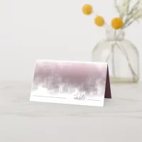 Watercolor Reflections Table Mauve ID774 Place Card