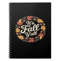 It’s Fall Y’all Halloween Bats Pumpkin Trendy Notebook