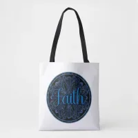 Virtue Faith Mandala Tote Bag