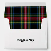 Peace & Joy Plaid Christmas Envelope