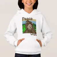 Peace Out Bigfoot Sasquatch Hoodie