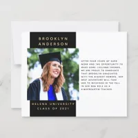BUDGET Photo Graduation Message Announcement