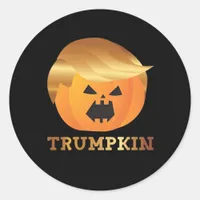 Halloween Trumpkin Classic Round Sticker