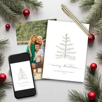 Simple Merry Christmas Tree Script Holiday Photo